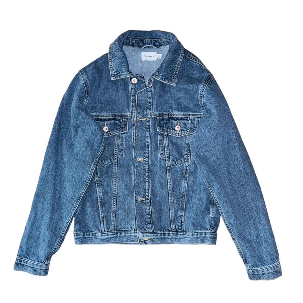 Topman Denim Jacket In Blue